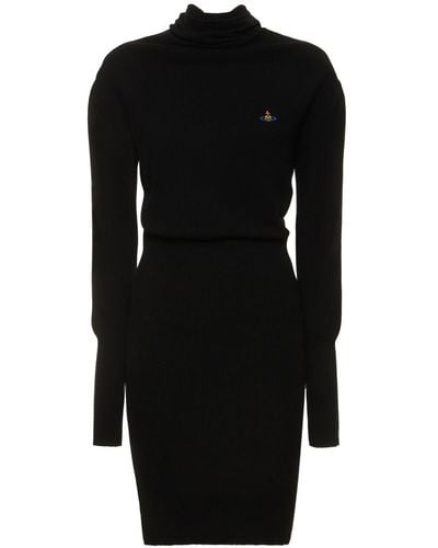 Vivienne Westwood Bea Wool & Cashmere L/S Mini Dress - Black