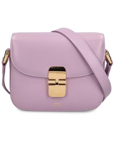 A.P.C. Mini Grace Leather Shoulder Bag - Pink