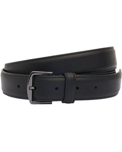 Loro Piana Ceinture en cuir travis - Blanc