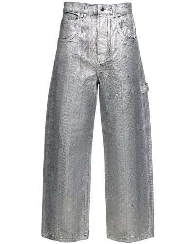 Marc Jacobs Monogram Oversized Jeans - Gray