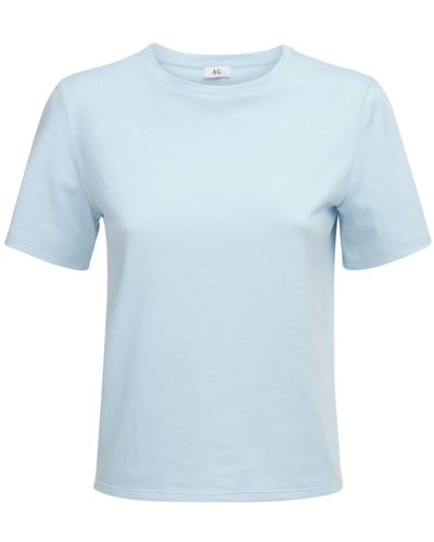 AG Jeans Camiseta De Mezcla De Algodón - Azul