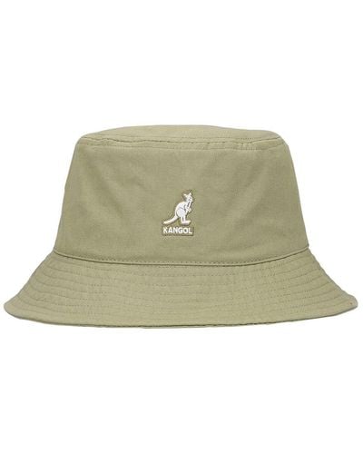 Kangol Cappello Bucket In Tessuto Washed - Verde