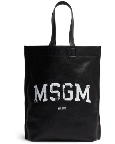 MSGM 人工レザートートバッグ - ブラック