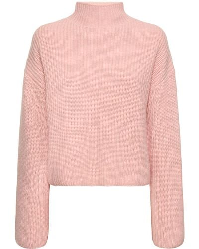 Loulou Studio Faro High Neck Cashmere Sweater - Pink