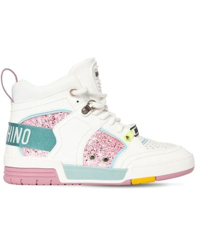 Moschino 40mm Streetball High-top Trainers - White
