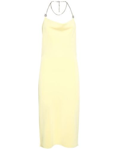 Bottega Veneta Double Viscose Knit Midi Dress W/ Chain - Yellow