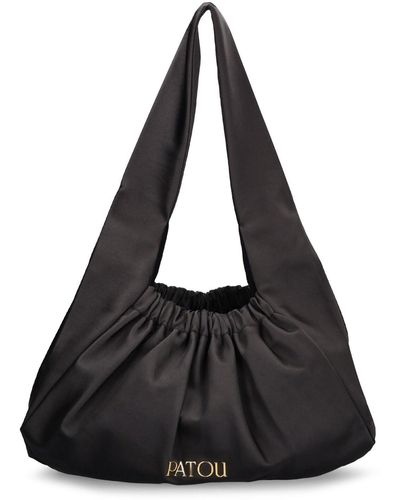 Patou Pm Hobo Satin Bag - Black