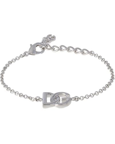 Dolce & Gabbana Kettenarmband Mit Dg-logo - Weiß