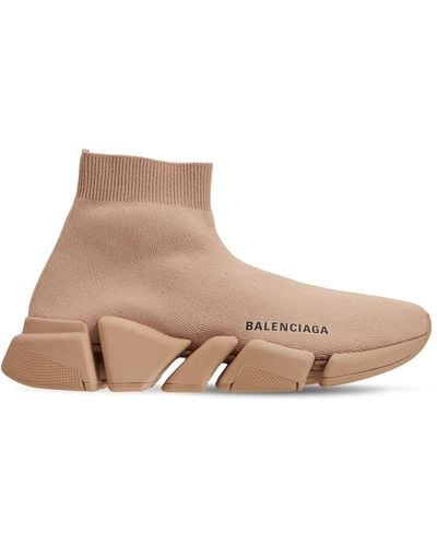 Balenciaga Speed sneaker einfarbig aus recyceltem strick - Natur