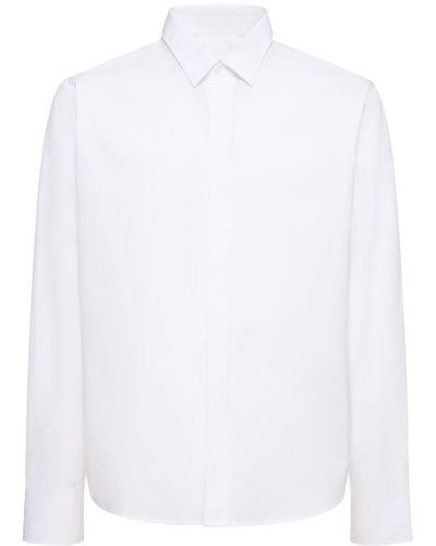Ami Paris Klassisches Hemd Aus Baumwollpopeline - Weiß