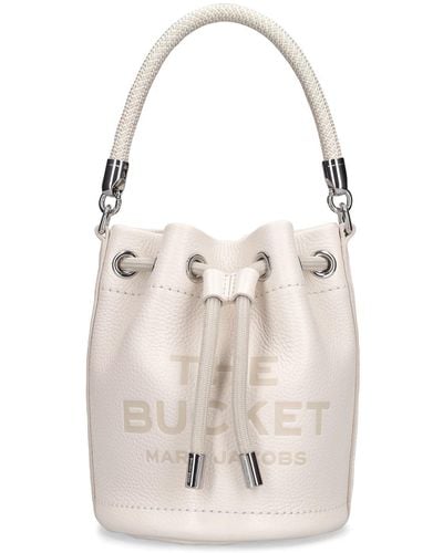 Marc Jacobs Bolso bucket the mini de piel - Blanco