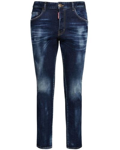 DSquared² Jeans skater in denim di cotone stretch - Blu