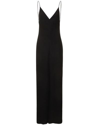 Valentino Silk Cady Couture Open Back Jumpsuit - Black