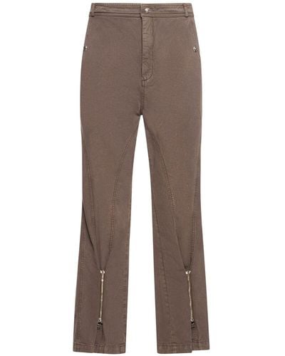 Bluemarble Zipped Trousers - Brown