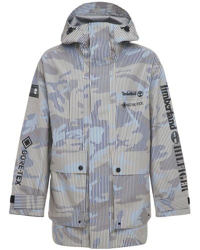 TOMMY HILFIGER x TIMBERLAND Recycled Gore-tex Cargo Camo Parka - Blue