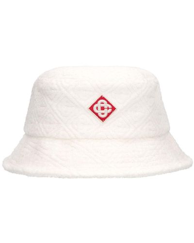 CASABLANCA Monogram Terry Towel Bucket Hat - Pink