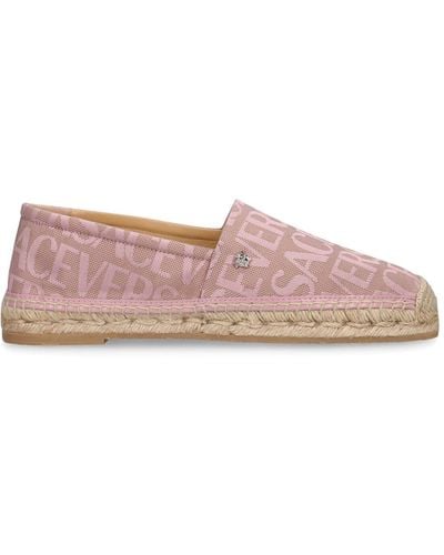 Versace Alpargatas de lona con monograma - Rosa