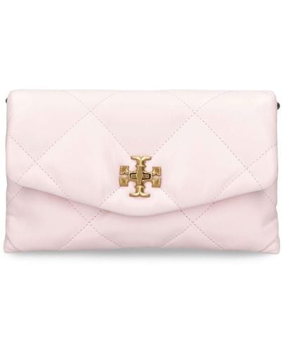 Tory Burch Kira Diamond Quilted Wallet W/ Chain - Pink