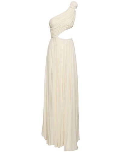 Giambattista Valli One-shoulder Cut Out Viscose Long Dress - White