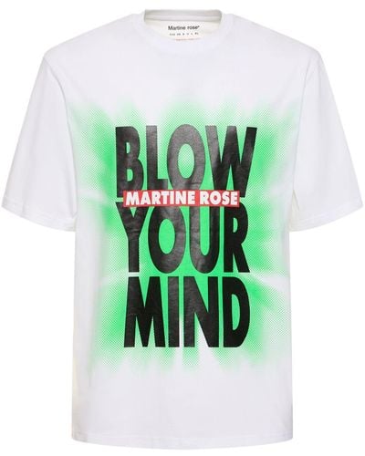 Martine Rose Blow Your Mind Cotton Jersey T-Shirt - Green