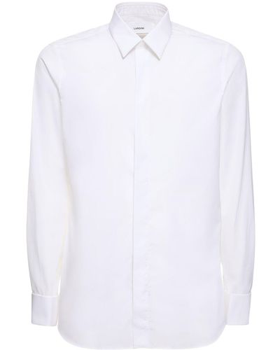 Lardini コットンイブニングシャツ - ホワイト