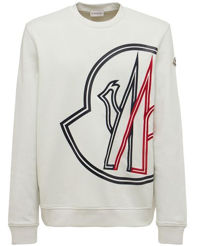 Moncler Sweatshirt Aus Baumwolle Mit Logo - Mehrfarbig