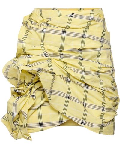 MSGM Minifalda de popelina de algodón - Metálico