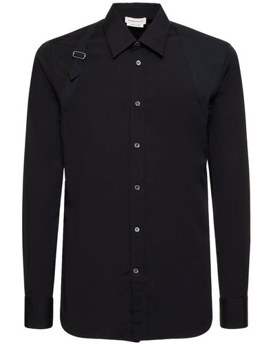 Alexander McQueen Camisa Arnés Algodón - Negro