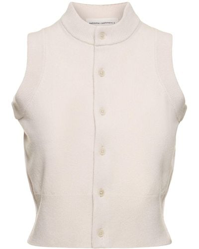Extreme Cashmere Gilet en cachemire corset - Blanc