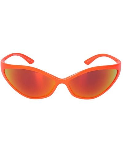 Balenciaga Gafas de sol ovaladas de acetato - Rojo