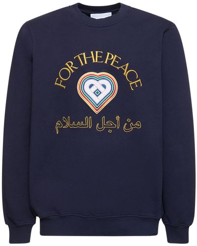Casablancabrand For The Peace オーガニックコットンスウェットシャツ - ブルー
