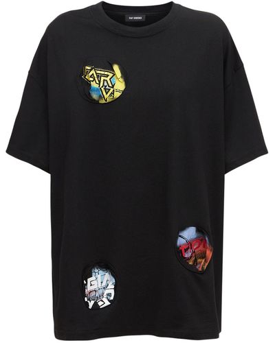 Raf Simons T-shirt En Jersey De Coton - Noir