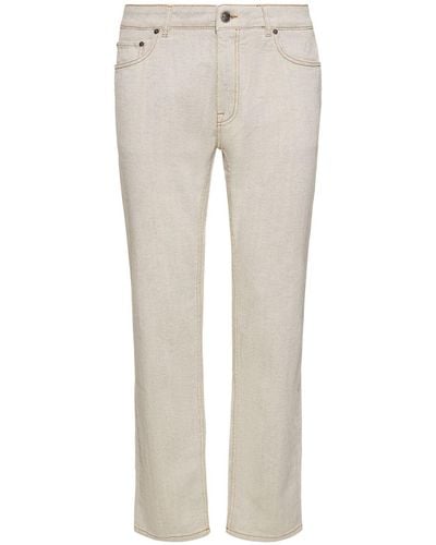Etro Jeans rectos de denim de algodón - Neutro