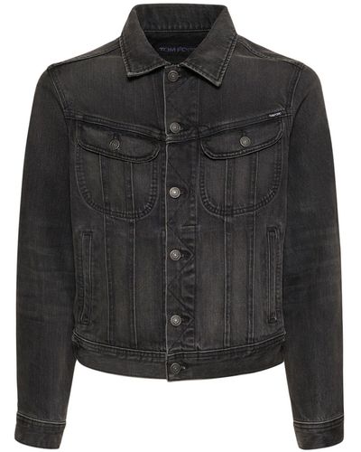 Tom Ford New icon aged black wash denim jacket - Nero