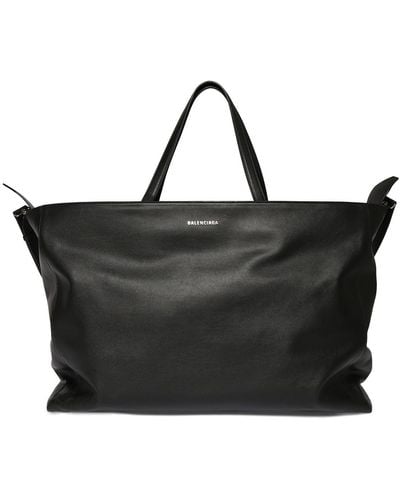 Balenciaga Xl Carryall Leather Tote Bag - Black
