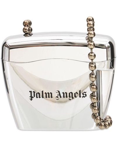 Palm Angels Metal Mini Padlock Shoulder Bag - White