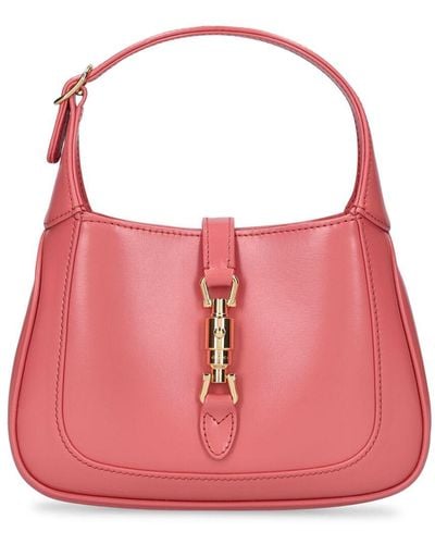 Gucci Mini Jackie 1961 Leather Shoulder Bag - Pink