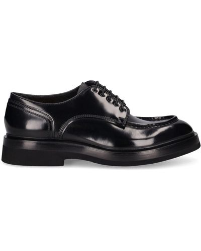 Santoni Chaussures derby à lacets en cuir gunnar - Noir