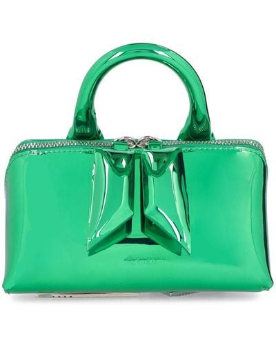 The Attico Small Friday Leather Top Handle Bag - Green