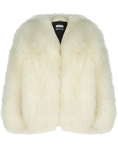 The Attico Mongolia Fur Short Coat - Natural