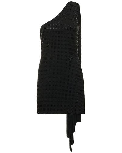 David Koma Crystal Embellished Mini Dress - Black