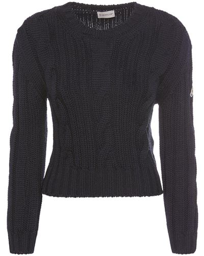 Moncler Sweater Aus Wolltrikot - Schwarz