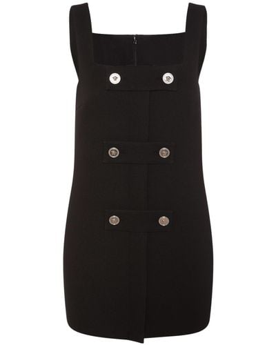 Versace Cavalry Viscose Twill Mini Dress - Black