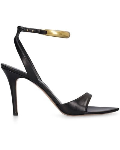 Isabel Marant 95mm Yluan-gd Leather Sandals - Black