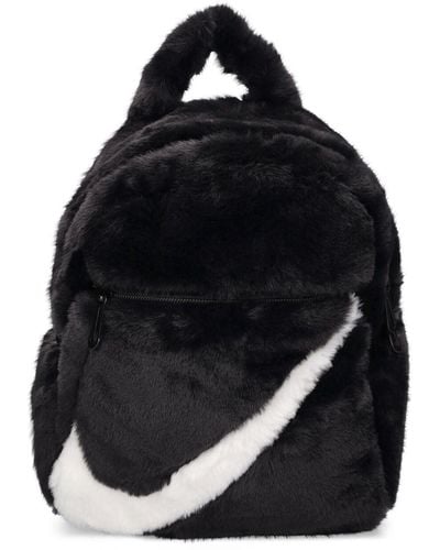 Nike Sac à dos mini en fourrure synthétique swoosh - Noir