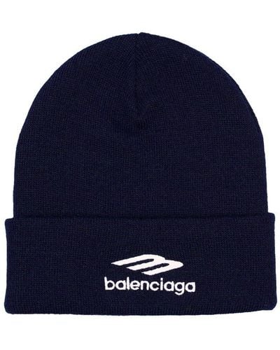 Balenciaga Sports Icon Beanie Hat - Blue