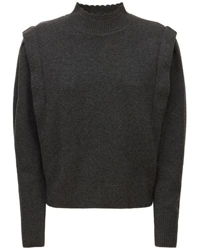 Isabel Marant Lucile Knit Wool Blend Sweater - Gray