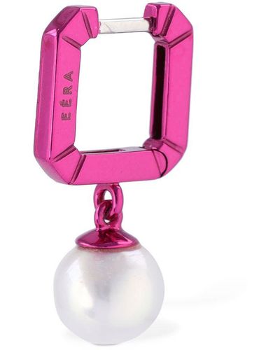 Eera 18kt Mini Pearl Mono Earring - Pink