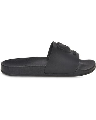Moschino Teddy Rubber Slide Sandals - Black