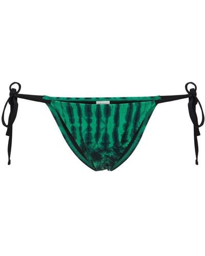 Tropic of C Praia Printed Tech Bikini Bottoms - Green